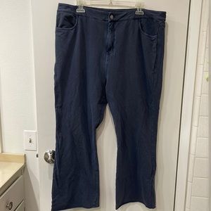 BP jeggings, soft material,size 1X, color is a washed blue gray, raw bottoms